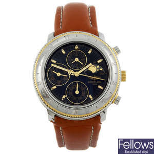 BREITLING - a gentleman's stainless steel Windrider Astromat 1461 chronograph wrist watch.
