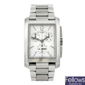 BAUME & MERCIER - a gentleman's stainless steel Hampton XL chronograph bracelet watch.