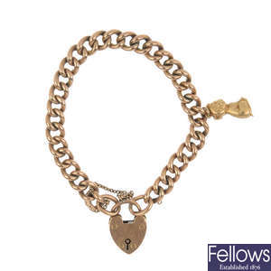 An early 20th century 9ct gold hollow bracelet.