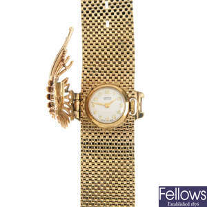 A lady's 1960's 9ct gold cocktail watch. 