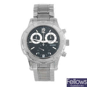 BALMAIN - a gentleman's stainless steel Grande chronograph bracelet watch.