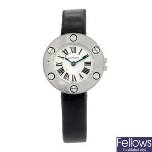 CARTIER - an 18ct white gold Love wrist watch.