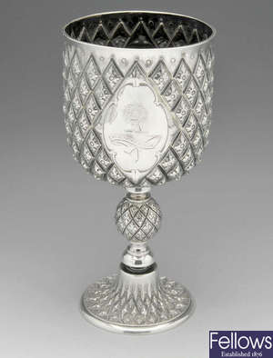 A mid-Victorian Pineapple goblet.
