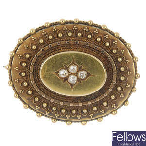 A late Victorian gold and diamond brooch