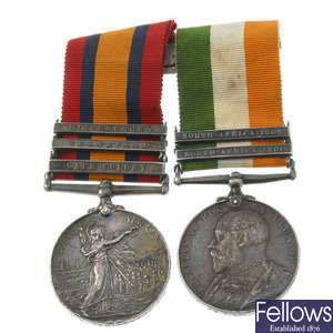 Queens & King's SA Medal Pair.