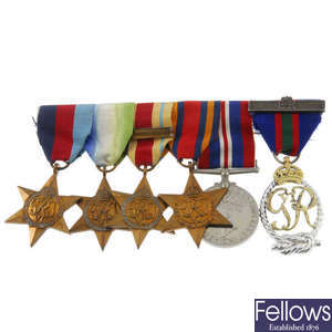 Royal Naval Volunteer Reserve WWII group of six.