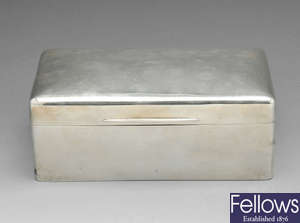 An early twentieth century silver mounted cigarette box.