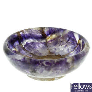 A Blue John shallow bowl or dish