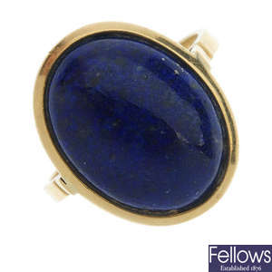 A lapis lazuli ring.