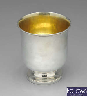 A Victorian silver cup.