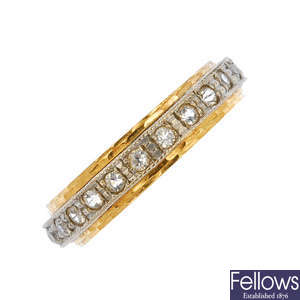 An 18ct gold paste full-circle eternity ring.