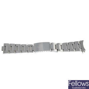 ROLEX - a gentleman's stainless steel Oyster bracelet with Oyster clasp.