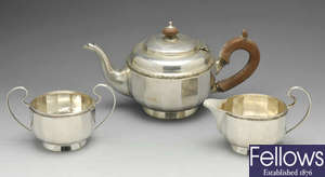 An early twentieth century silver tea service. 
