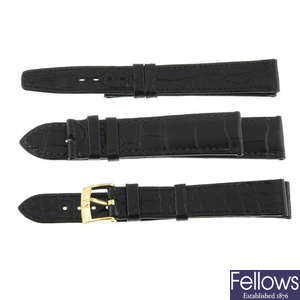 A selection of eight Omega watch straps.