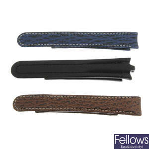A selection of seven Ebel watch straps.