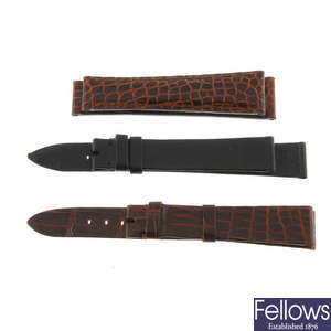 A selection of nine Rolex watch straps.