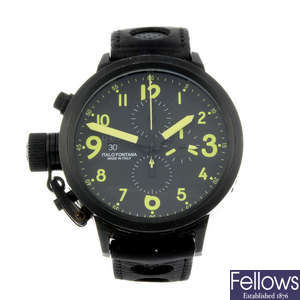 U-BOAT - a gentleman's PVD-treated stainless steel Flightdeck chronograph wrist watch.