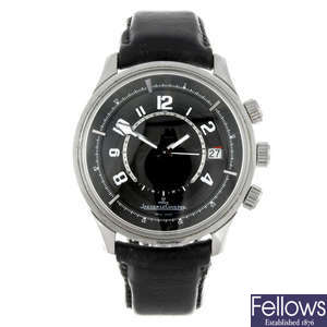 (179697) JAEGER-LECOULTRE - a gentleman's stainless steel AMVOX Alarm wrist watch.