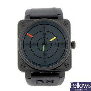 BELL & ROSS - a limited edition gentleman's stainless steel BR01 Radar wrist watch.