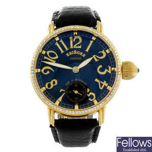 KRIEGER - a limited edition gentleman's yellow metal Gigantium wrist watch.
