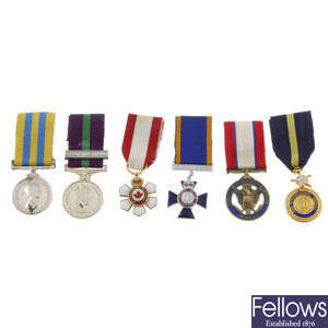 A selection of twenty miniature medals.