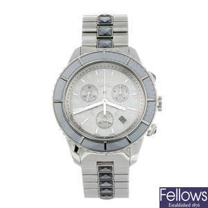 DIOR - a mid-size stainless steel Christal chronograph bracelet watch.
