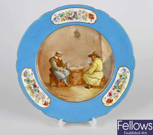 A 19th century Sevres porcelain cabinet plate. 