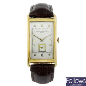 VACHERON CONSTANTIN - a gentleman's yellow metal wrist watch.