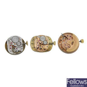 OMEGA - a small group of six watch movements.