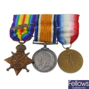 Great War Trio & WWII Medals, etc.