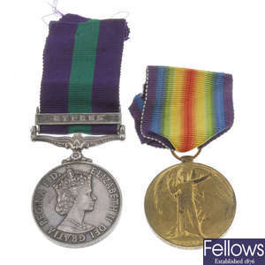 A selection military Medals.