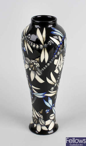 A Moorcroft limited edition dragonfly vase. 