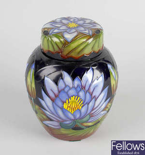 A Moorcroft ginger jar and cover. 