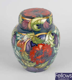 A Moorcroft limited edition ginger jar and cover. 