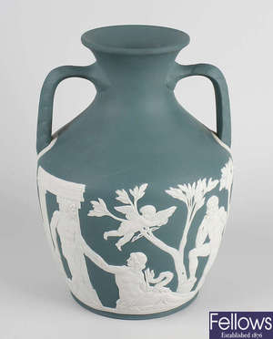 A 21st century Wedgwood Portland vase. 