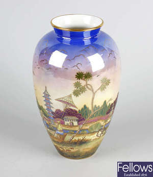 A late 20th century Wedgwood lustre vase. 