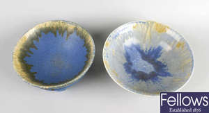Two Ruskin pottery bowls. 
