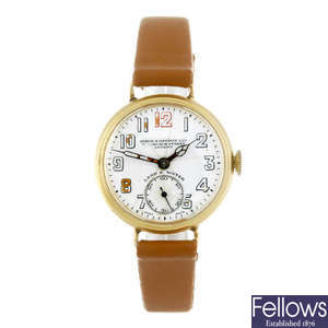 ZENITH - an 18ct yellow gold 'Land & Water' wrist watch retailed by Birch & Gaydon Ltd.