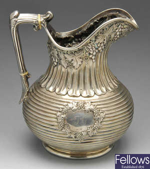 An early Victorian Scottish silver pitcher.