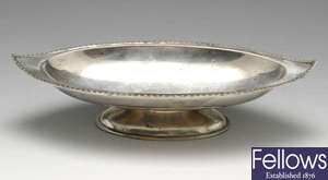 A 1930's silver dish.