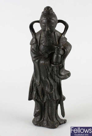 A late 17th/early 18th century Chinese bronze figure. 