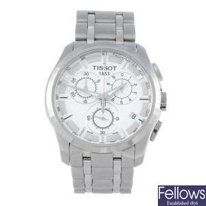 TISSOT - a gentleman's stainless steel 1853 chronograph bracelet watch with a Jaguar bracelet watch.
