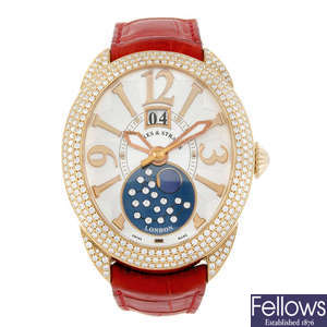 BACKES & STRAUSS - a limited edition gentleman's 18ct rose gold wrist watch.