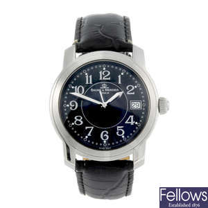 BAUME & MERCIER - a gentleman's stainless steel Capeland wrist watch.