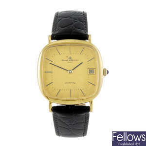 BAUME & MERCIER - a gentleman's 18ct yellow gold wrist watch.