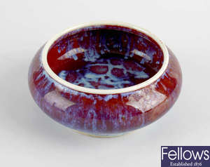 A Chinese porcelain sang-de-boeuf glazed bowl. 