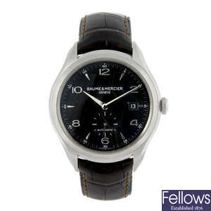 BAUME & MERCIER - a gentleman's stainless steel Clifton wrist watch.