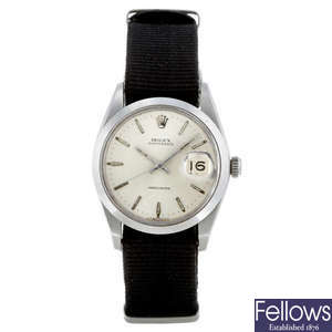 ROLEX - a gentleman's stainless steel Oysterdate wrist watch.