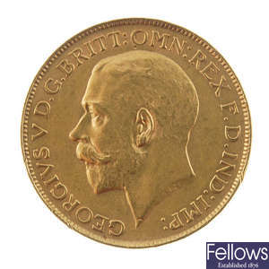George V, Sovereign 1925, SA mint.