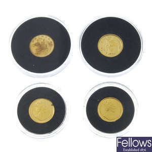 World small gold issue coins.